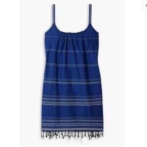 Lemlem Navy Dress with White Stripes